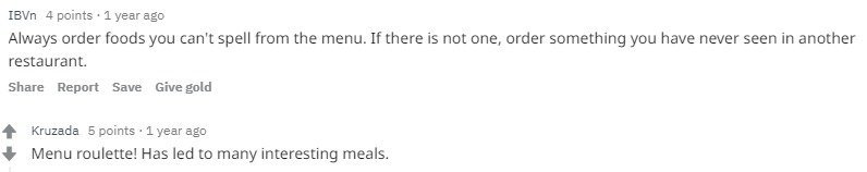 Use the menu roulette to choose what to eat