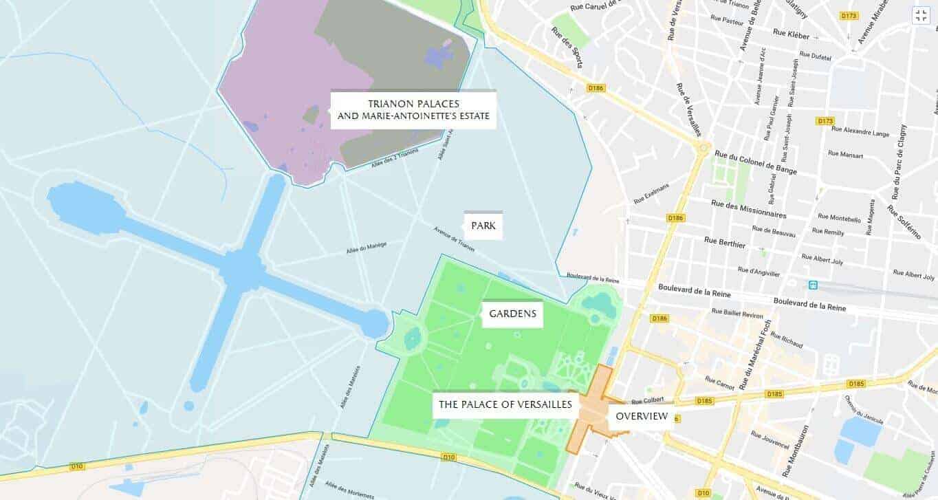 Layout of Palace de Versailles