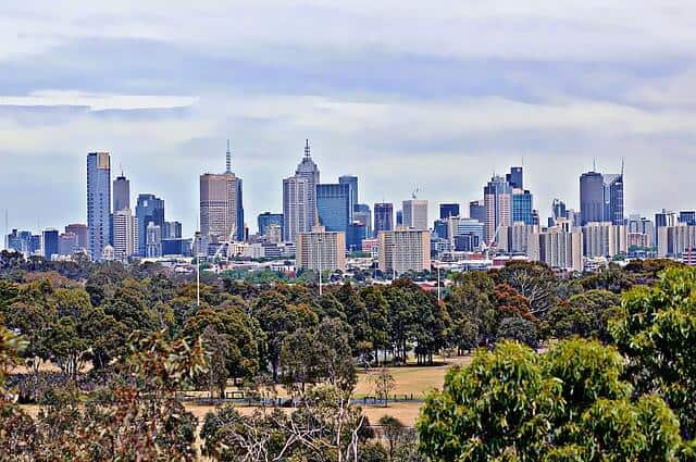 Greenery and cityscape of Melbourne