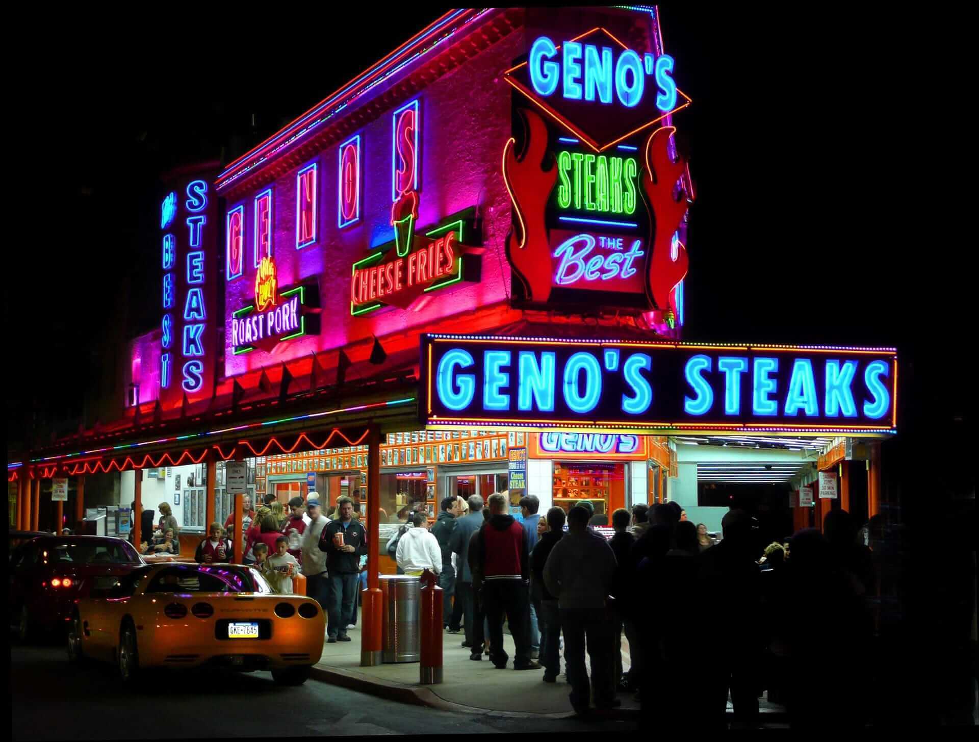Classic Philly Cheesesteak at Geno's Steaks, Philadelphia