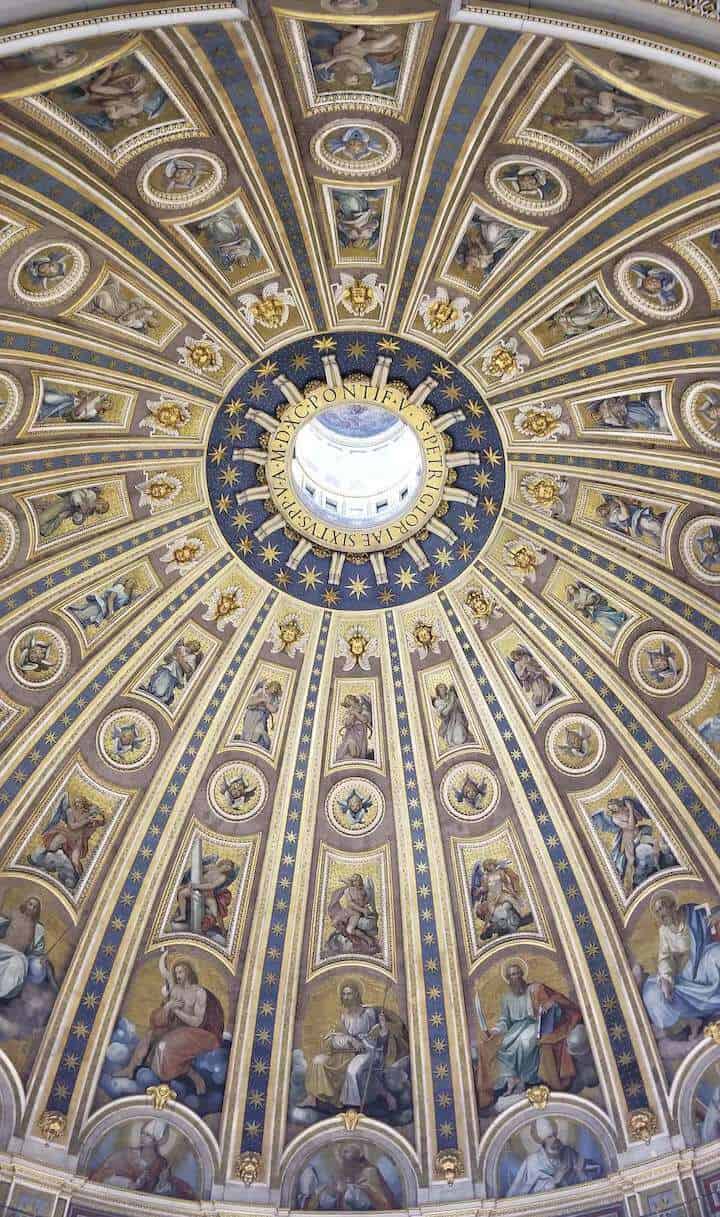 Dome from inside - St Peter's Basilica, The Vatican