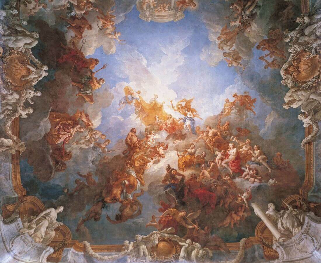 The Apotheosis of Hercules in the ceiling of the Hercules Room - Chateau de Versailles