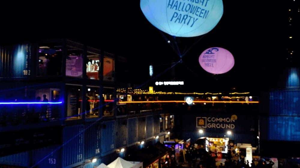Halloween lights at Common Ground - Seoul