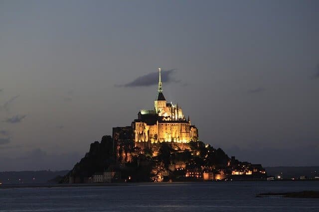 Mont Saint Michel in the night